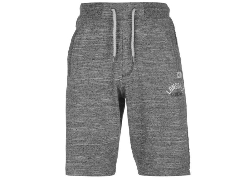 Lonsdale Marl Fleece Shorts Mens - Grey Marl