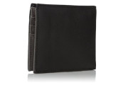Fred Perry Men's Coated Canvas Billfold and Coin Wallet - Charcoal/Black