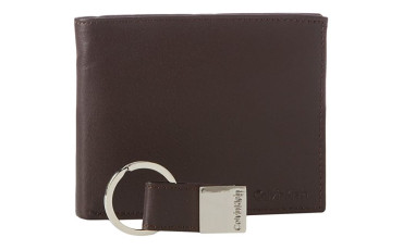 Calvin Klein Wallet w/ RFID & Key Fob - Brown