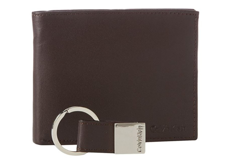 Calvin Klein Wallet w/ RFID & Key Fob - Brown