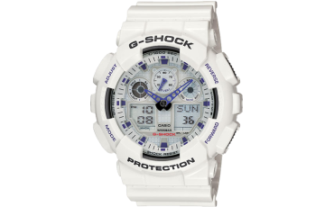 G Shock Analog Digital White Dial Men's Watch GA100A-7