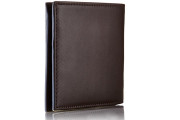 Donny Genuine Leather Double Billfold Passcase Wallet - Brown
