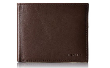 Donny Genuine Leather Double Billfold Passcase Wallet - Brown