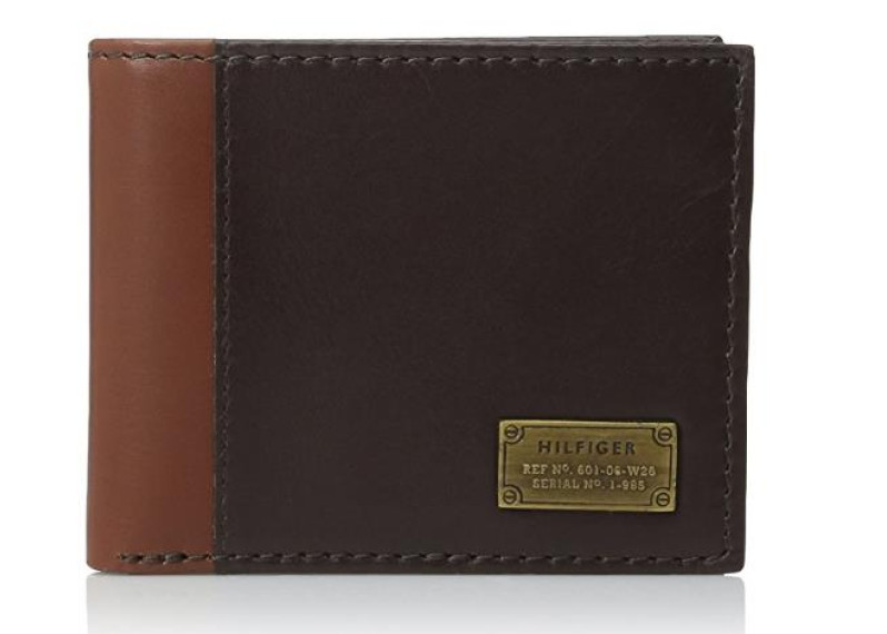 Leather Melton Passcase Billfold Wallet with Removable Card Holder