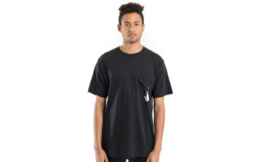 Hang In There Nermal Pocket T-Shirt - Black