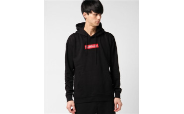BOX logo embroidered pull parka