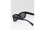 Square Sunglasses In Black With Rubberised Finish