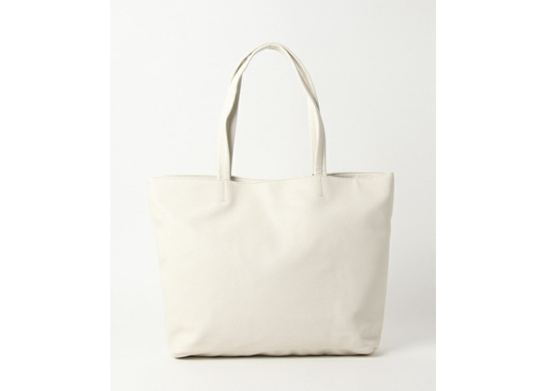 color fake leather tote bag