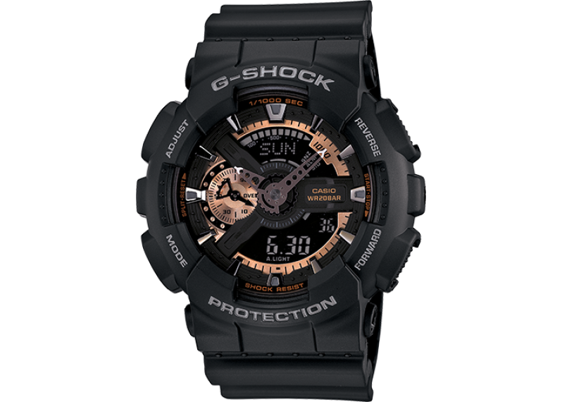 G-Shock Black Dial Resin Men's Watch -GA110RG-1A