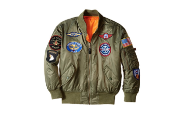 Big Boys' MA-1 Bomber Jacket with Patches