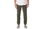 STRETCH TWILL JOGGERS 2-PACK IN MILITARY GREEN/BLACK 