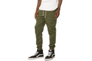 MILITARY GREEN STRETCH TWILL JOGGER PANT