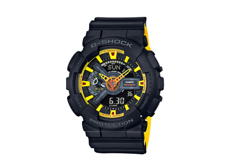 GA-110BY-1A Yellow Accent Color Series Watch