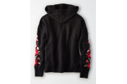 AE EMBROIDERED NOTCH-NECK HOODIE