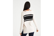 DESTROYED CUTOUT-COLLAR SWEATER