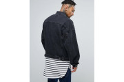 Denim Jacket In Oversized Fit With Black Wash
