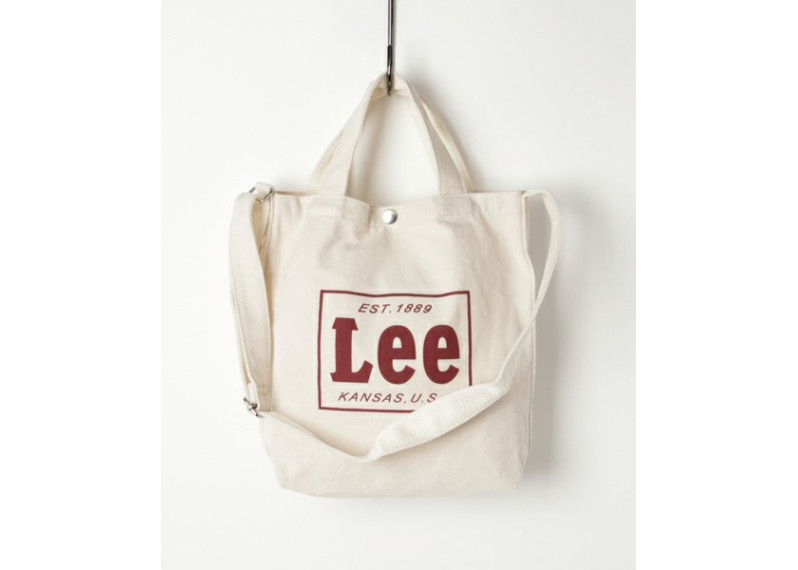 Lee 2 WAY canvas color logo tote bag