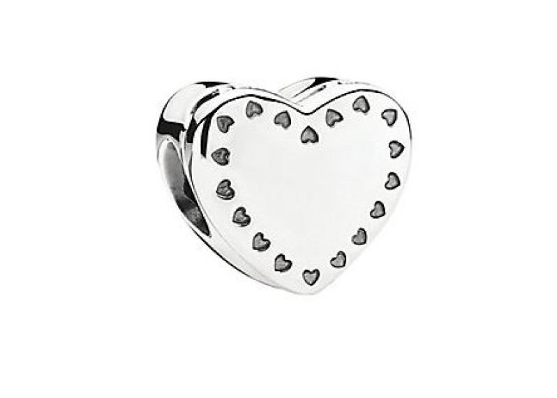 PANDORA 14K & Silver Gift from The Heart CZ Charm