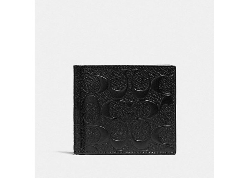 MONEY CLIP BILLFOLD IN SIGNATURE LEATHER