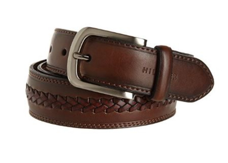 Double-Stitched Leather Belt