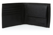 Safiano Embossed Pu Bifold Wallet With Coin Pocket