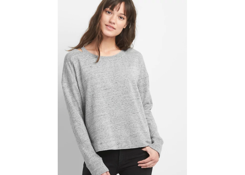 Cutout pullover sweatshirt