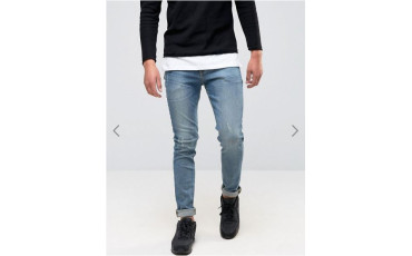 Skinny Jeans In Mid Wash Blue