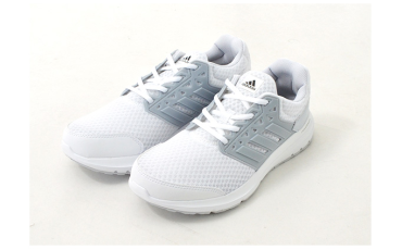 Adidas Galaxy 3 Mens Beginner Marathon Jogging Running Walking Shoes BB 4359 - White / Clear Gray