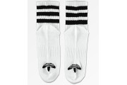 adidas 3 Pack White & Black Anklet Socks