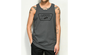 Full Patch Charcoal Tank Top