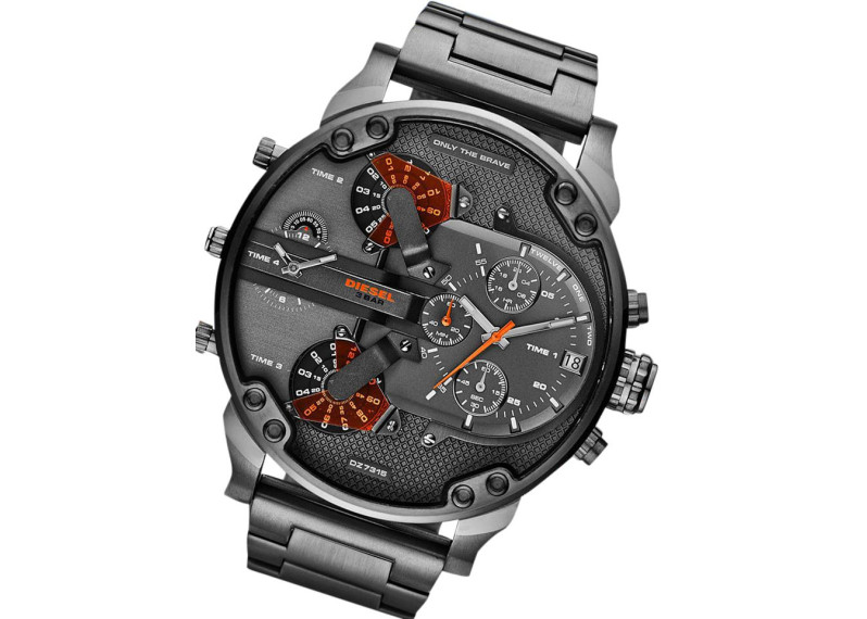 The Daddies Chronograph Four Time Zone Dial Gunmetal Ion-plated Men's Watch