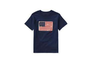 大童 Flag Cotton Jersey T-Shirt