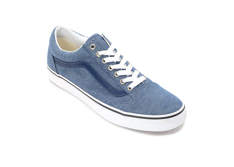 Old Skool Blue Chambray Skate Shoes