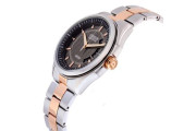 HTM Eco-Drive Black and Brown Dial Two-tone Men's Watch