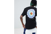 T-Shirt With Hippie Circle Back Print