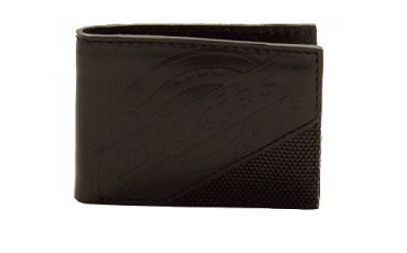 Black Embossed Slim Bi-Fold Wallet