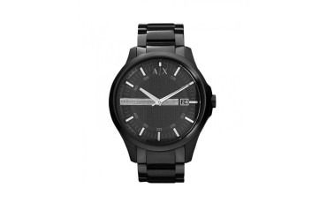Hampton Black Dial Black Ion-plated Men's Watch