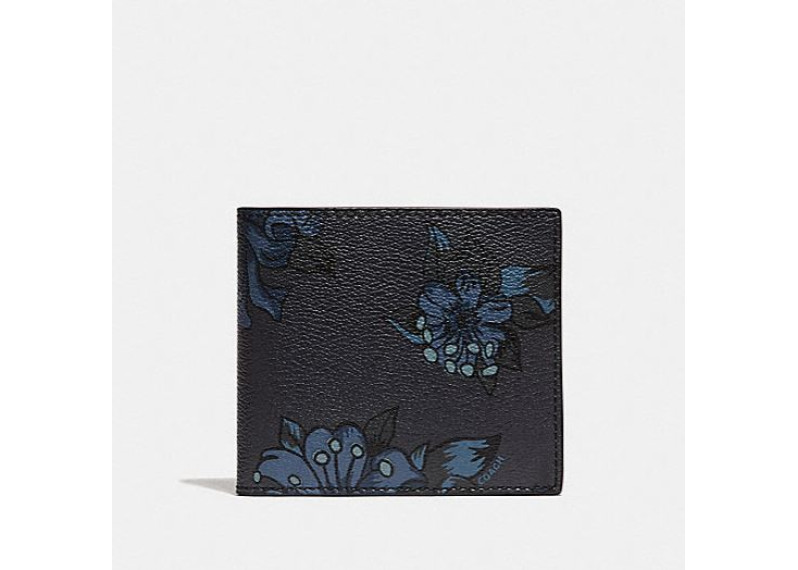 DOUBLE BILLFOLD WALLET WITH HAWAIIAN LILY PRINT