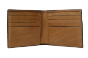 COACH Modern Varsity Stripe Compact ID Wallet-Saddle