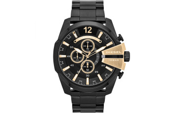Mega Chief Chronograph Black Dial Black Ion-plated Men's Watch