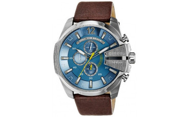Mega Chief Chronograph Light Blue Dial Brown Leather Men's Watch