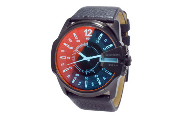 Timeframe Iridescent Dial Leather Men's Watch