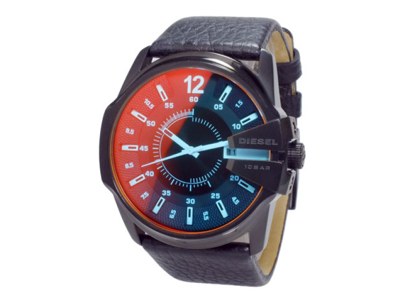 Timeframe Iridescent Dial Leather Men's Watch