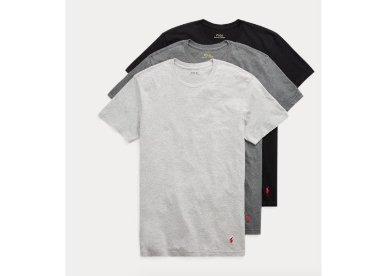 POLO RALPH LAUREN Classic Fit T-Shirt 3-Pack - GREY/BLACK