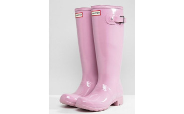 Original Tall Pink Gloss Wellington Boots