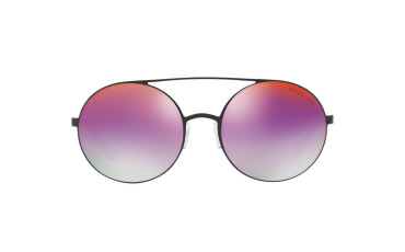 Fuchsia /Purple Gradient Mirror Round Sunglasses