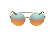 Cabo Teal /Orange Gradient Mirror Round Sunglasses 
