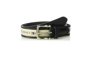 Tommy Hilfiger Men's Ribbon Inlay Belt (Standard & Big and Tall Sizes)