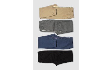 STRETCH TWILL JOGGERS - 4 PACK MIX COLORS