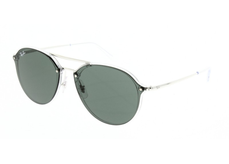Blaze Double Bridge Green Classic Round Sunglasses